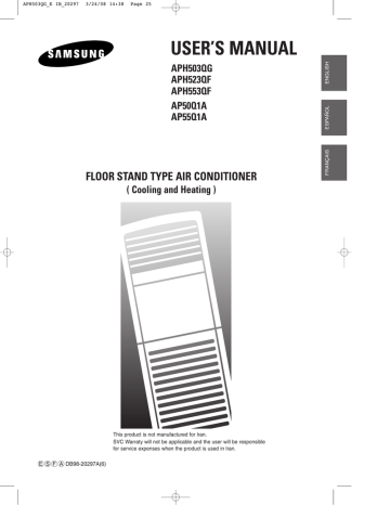 APH503QG/XSG | AP50Q1AX | APH503QG | AP50Q1AN | Samsung AP50Q1A Manuel utilisateur | Fixfr