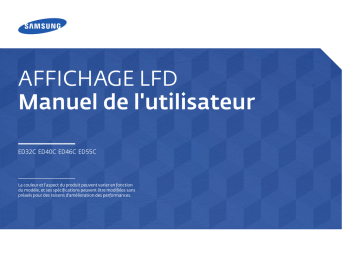 ED40C | ED75C | ED65C | ED46C | ED32C | Samsung ED55C Manuel utilisateur | Fixfr