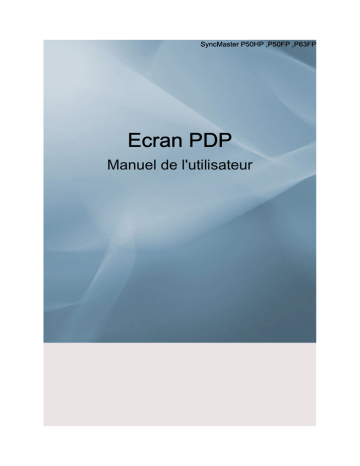 P63FP | P50HP | Samsung P50FP Manuel utilisateur | Fixfr