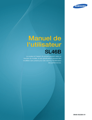 Samsung SL46B Manuel utilisateur | Fixfr