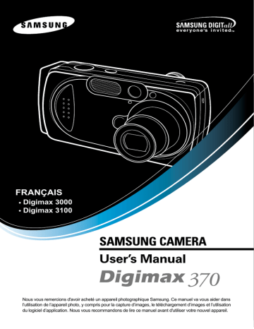 DIGIMAX 370 | KENOX D-370 | DIGIMAX 3000 | KENOX D-3100 | Samsung Digimax 3100 Manuel utilisateur | Fixfr