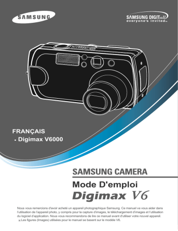 DIGIMAX V6 | Samsung KENOX V6 Manuel utilisateur | Fixfr