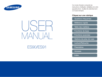 SAMSUNG ES91 | Samsung SAMSUNG ES90 Manuel utilisateur | Fixfr