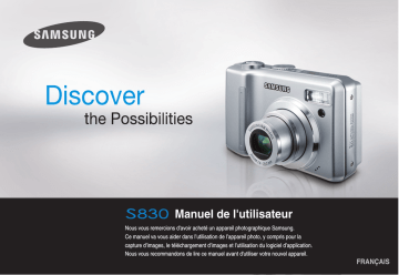 DIGIMAX S830 | SAMSUNG S830 | Samsung KENOX S830 Manuel utilisateur | Fixfr