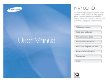 Samsung SAMSUNG NV100HD Manuel utilisateur | Fixfr