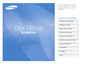 SAMSUNG PL120 | SAMSUNG PL20 | SAMSUNG PL121 | Samsung SAMSUNG PL210 Manuel utilisateur | Fixfr