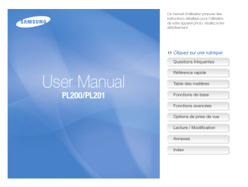 SAMSUNB PL200 | SAMSUNG PL200 | Samsung SAMSUNG PL201 Manuel utilisateur | Fixfr