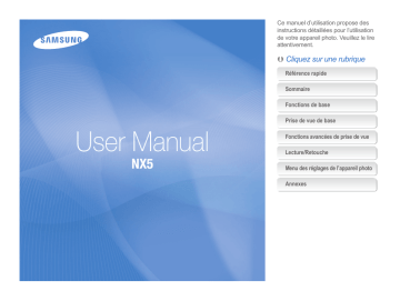 Samsung NX5 Manuel utilisateur | Fixfr