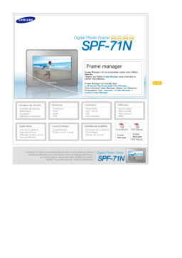 Samsung SPF-71N Manuel utilisateur