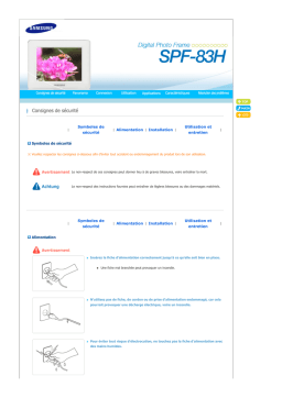 Samsung SPF-83H Manuel utilisateur