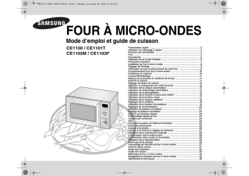 CE1100-S/XEN | Samsung CE1100/XEN Manuel utilisateur | Fixfr