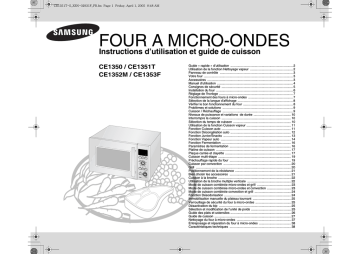 CE1351T | Samsung CE1350-S Manuel utilisateur | Fixfr