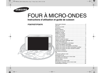 Samsung FG87KST Manuel utilisateur | Fixfr