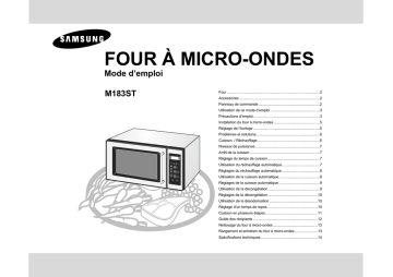 Samsung M183ST Manuel utilisateur | Fixfr