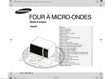 Samsung MW86N Manuel utilisateur | Fixfr