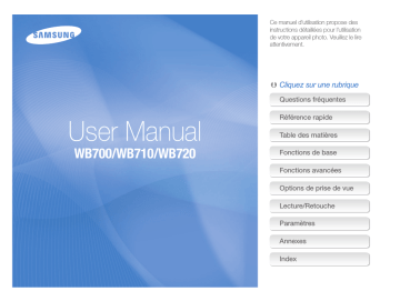 SAMSUNG WB700 | Samsung SAMSUNG WB710 Manuel utilisateur | Fixfr