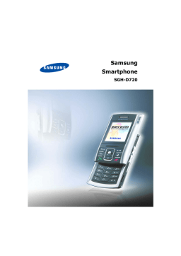 Samsung SGH-D720 Manuel utilisateur