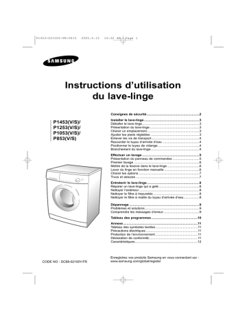 P1253 | Samsung p1453 Manuel utilisateur | Fixfr