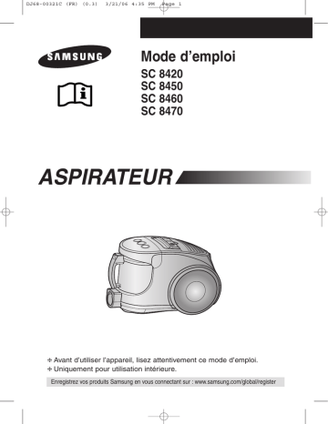 SC8440 | SC8450 | SC8470 | SC8460 | Samsung SC8420 Manuel utilisateur | Fixfr