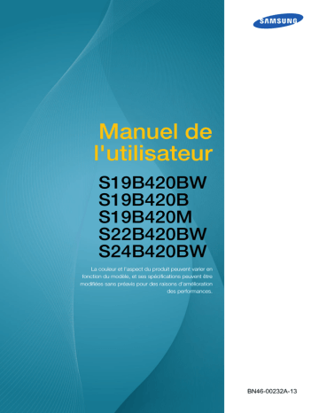 S22B420BW | S19B420BW | S24B420BW | Samsung S19B420M Manuel utilisateur | Fixfr