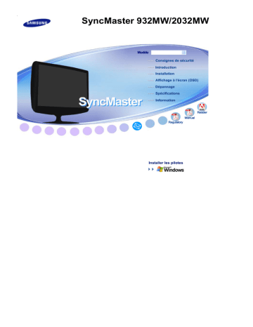 932MW | Samsung 2032MW Manuel utilisateur | Fixfr