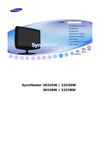 2232BW | 2232GW | 2032GW | Samsung 2032BW Manuel utilisateur | Fixfr