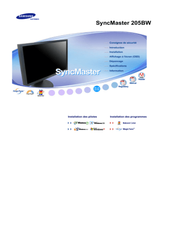 Samsung 205BW Manuel utilisateur | Fixfr