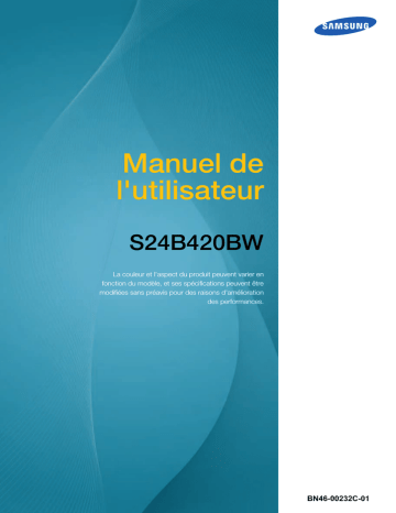 Samsung S24B420BW Manuel utilisateur | Fixfr