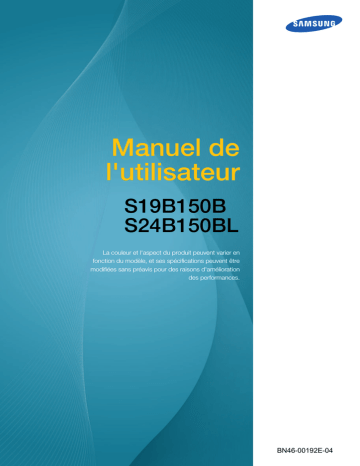 S24B150BL | Samsung S19B150B Manuel utilisateur | Fixfr