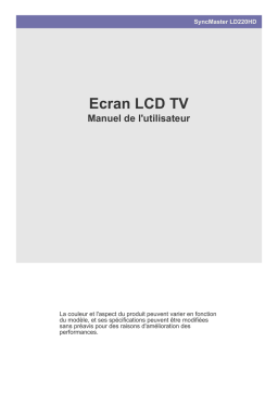 Samsung LD220HD Manuel utilisateur