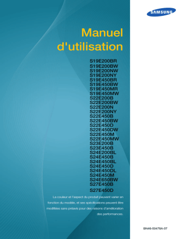Samsung S19E450BW Manuel utilisateur | Fixfr
