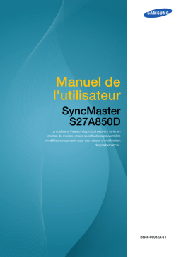 Samsung S27A850D Manuel utilisateur