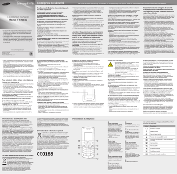 GT-E1170/I | Samsung GT-E1170I Manuel utilisateur | Fixfr