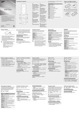 Samsung GT-E1270 Manuel utilisateur