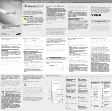 Samsung GT-S3550 Manuel utilisateur | Fixfr