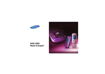Samsung SGH-L600 Manuel utilisateur | Fixfr