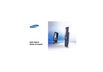 Samsung SGH-M610 Manuel utilisateur | Fixfr