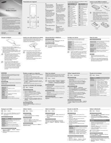 Samsung GT-C3590 Manuel utilisateur | Fixfr