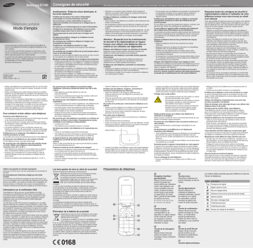 Samsung GT-E1190 Manuel utilisateur | Fixfr