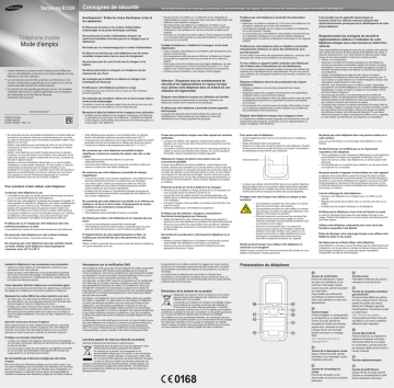 Samsung GT-E1230 Manuel utilisateur | Fixfr