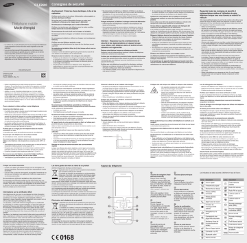 Samsung GT-E2600 Manuel utilisateur | Fixfr