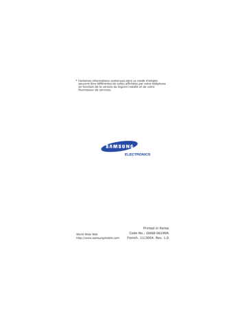 Samsung SGH-C200N Manuel utilisateur | Fixfr