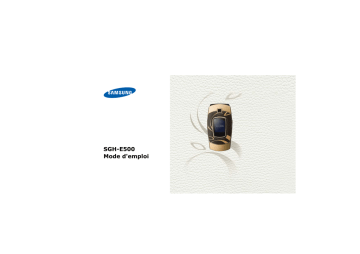 Samsung SGH-E500 Manuel utilisateur | Fixfr