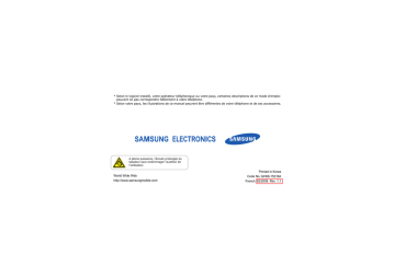 SGH-J600G | Samsung SGH-J600E Manuel utilisateur | Fixfr