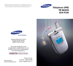 Samsung SGH-P100 Manuel utilisateur