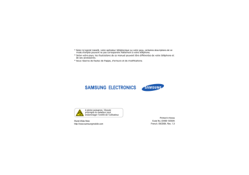 Samsung SGH-S401i Manuel utilisateur | Fixfr