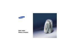 Samsung SGH-X481 Manuel utilisateur