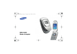 Samsung SGH-X461 Manuel utilisateur