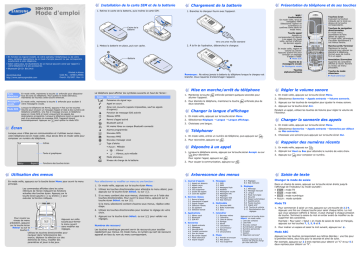 Samsung SGH-X550 Manuel utilisateur | Fixfr