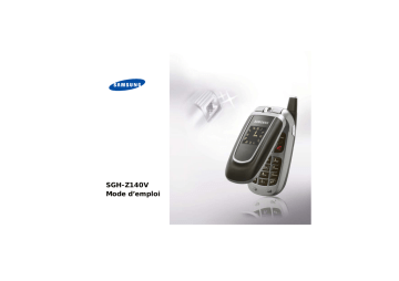 SGH-Z140V | Samsung SGH-Z140 Manuel utilisateur | Fixfr